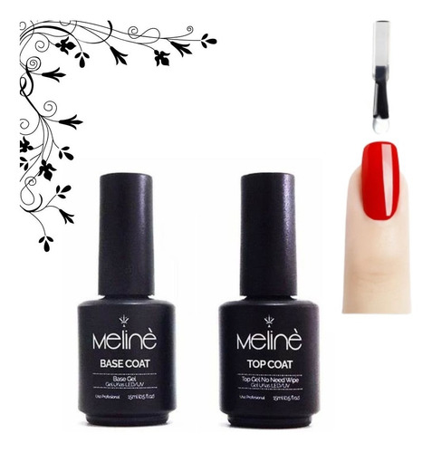 Meliné Base + Top Coat Esmalte Semipermanente Gel Uv/led