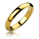 Aliança Ouro 18k Banhada Casamento Tungstênio 4mm