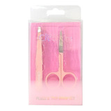 Kit Tijeras Y Pinzas Rosa Pastel 2 Piezas Beauty Creations