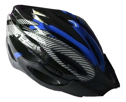 Casco Para Bicicleta Y Rollers Visera Ventila Regula Azul Talle 54 - 60