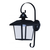 Farol Aplique Pared Exterior Cuadrado Hierro Apto Led