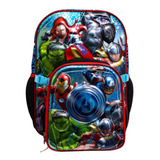 Mochila Con Lonchera Avengers 3d