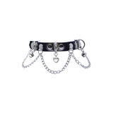 Choker Collar Argolla Cascabel Cuero Sintetico Bdsm Kpop