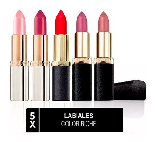 Pack 5x Labiales Color Riche L'oréal Paris