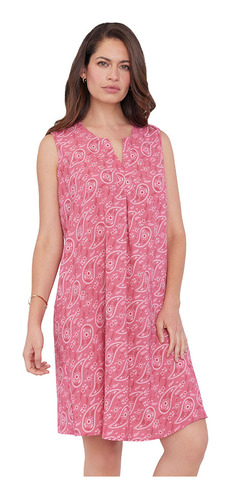 Vestido Mujer Cuello V  Coral Print Corona