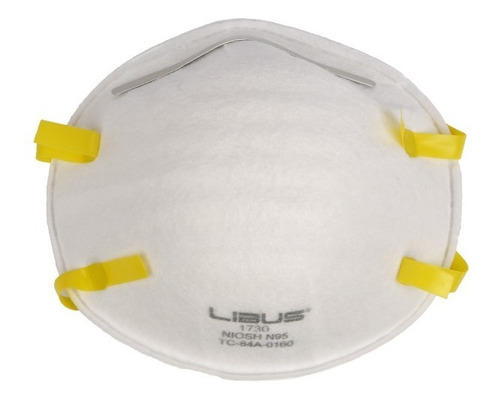 N95 Barbijo X10 Mascarilla Respirador Libus 1730 N95 Niosh