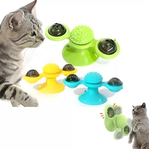 Juguete Giratorio Interactivo Masticable Rascador Para Gatos