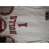 Jersey Chicago Bulls Nba Blanco Derrick Rose#1 adidas 2xl
