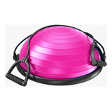 Meia Bola Suiça Bosu Balance Dome Ball Pilates Yoga Sports Cor Rosa