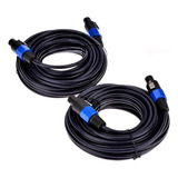 Paquete De 2 Cables Speakon A Speakon Macho De 25 Pies, Prof