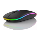 Rechargeable Ultra-thin Wireless Mouse Usb + 2.4 Wireless Color Negro