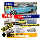 Pacote+80 Arquivo Stl De Carros P/impressão 3d + Brindes