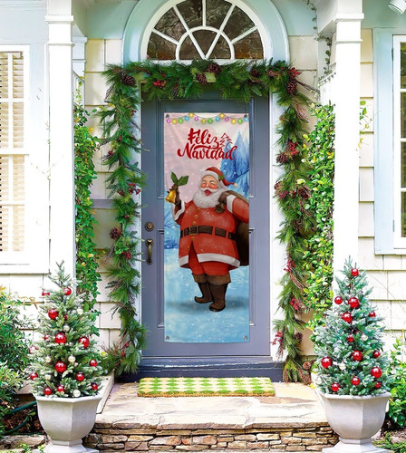 Decoración De Puertas De Navidad Originales 1 Pz De 160x60cm
