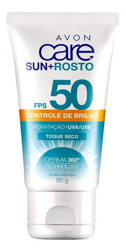 Protetor Solar Avon Care Sun Rosto Fps 50 Controle De Brilho 50g