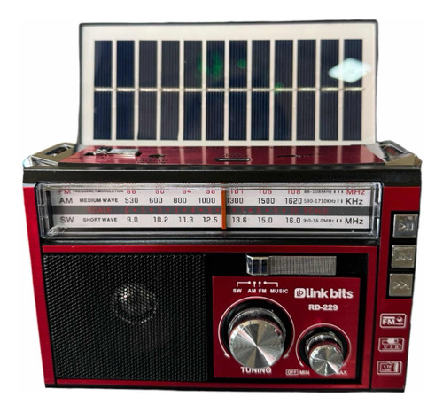 Radio Retro Am/fm Bluetooth Recargable Vingate Usb Solar