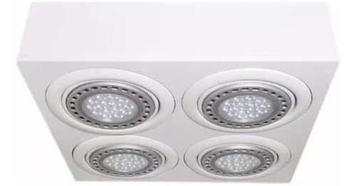 Aplique Plafón Led Móvil 4 Luces Ar111 15w Gu10 Dimerizable