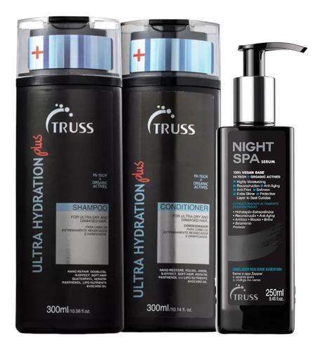 Truss Ultra Hydration Plus Shamp Cond 300ml +night Spa 250ml