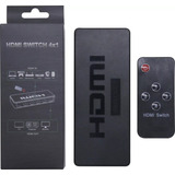 Switch Selector Hdmi 4x1 C/control Remoto 4k 1.4b Fuente Usb