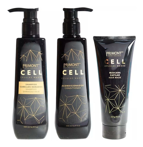 Kit Primont Cell Celulas Madre Shampoo + Enjuague + Mascara