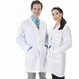 Uniforme Médico, Bata Larga Blanca, Uniforme De Laboratorio