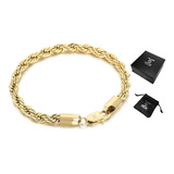 Pulsera Torsal Hombre Esclava Oro Laminado 18k 6mm