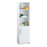 Despensero Melamina Cocina Con Puerta Reversible 4 Estantes Color Blanco