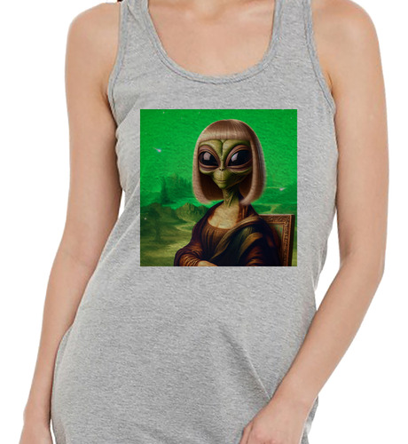 Musculosa Mujer Marciano Peluca Rubia Mona Lisa