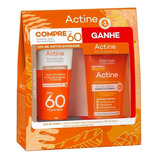 Kit Actine Protetor Solar Cor Fps60 +gel Limpeza 40g -darrow