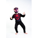 Disfraz De Spiderman Hombre Araña Negro Miles Morales