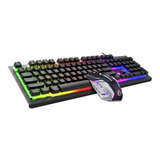 Combo Teclado Mecanico Y Mouse Gamer Km 900 Gaming 