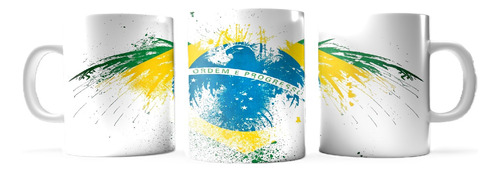 Taza De Cerámica Brasil Full Color Ideal Para Regalar Art Br