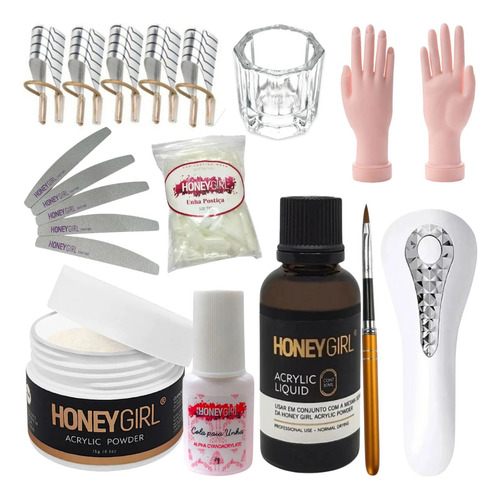 Kit Alongamento De Unhas Acabamento Para Manicure E Pedicure