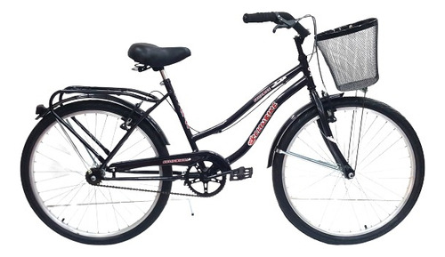 Bicicleta Paseo Femenina Kelinbike Full R26 Frenos V-brakes Color Negro Con Pie De Apoyo  