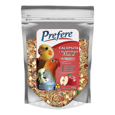Mix De Sementes Prefere Alimento Completo Para Calopsita Com Frutas 500g