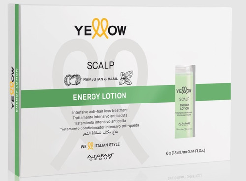 Caixa De Ampolas Energy Lotion Anti-queda Yellow