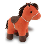 Cavalinho De Pelúcia 30cm Plush Anti-alérgico Cor Laranja