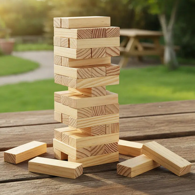 Juego De Mesa Torre Madera Equilibrio Habilidad Tipo Jenga | Envío gratis
