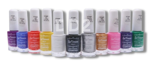 Esmaltes Para Stamping X6 Las Varano Stencil Deco Uñas Nail