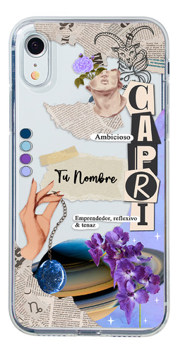 Funda Para iPhone Mujer Signo Zodiaco Capricornio Con Nombre