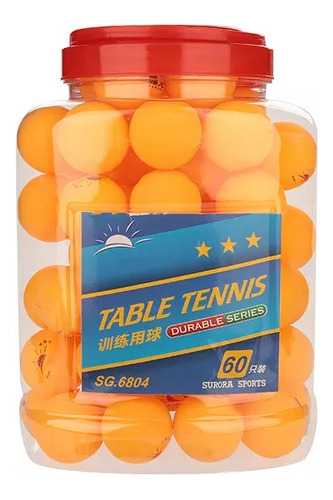 1 Cubo De 60 Pelotas De Ping-pong De 3 Estrellas (naranja)