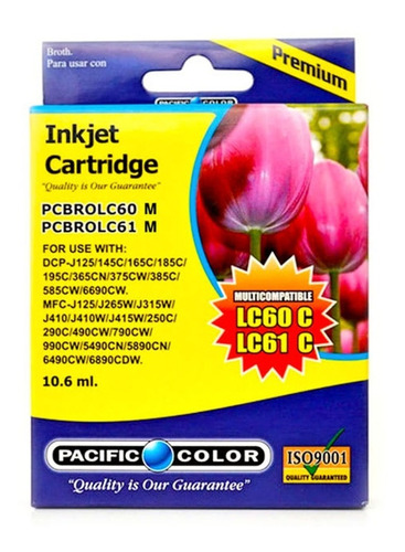 Tinta Compatible Con Brother Lc60 Lc61 Cyan /01-pcbrl60/61c