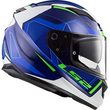 Casco Ls2 320 Stream Evo Axis Azul Doble Visor En Fas Motos