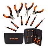 Kit Set Mini Pinzas Y Destornilladores 10 Pz  Trupper 18200 