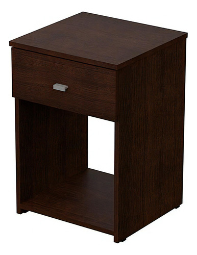 Mesa De Luz Cajon 56 × 38 × 38 Cm Diseño Moderno Dakar Zero Color Wengue