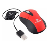 Mini-mouse Óptico Usb Cable Retráctil Laptop 75cm Steren