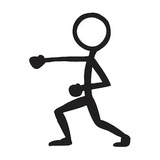 Pegar En Pared  Stick Man Puños Gym R863