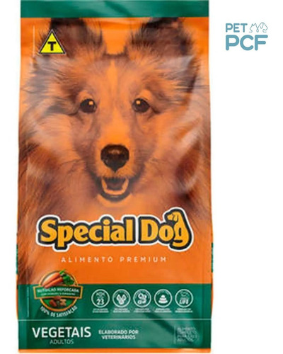 Alimento Special Dog Premium Para Cão Adulto Todos Os Tamanhos Sabor Vegetais Em Sacola De 15kg