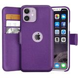 Lupa - Funda Tipo Cartera Para iPhone 11, 11, Púrpura