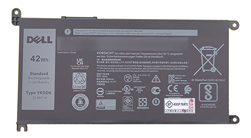 Bateria Dell Vostro 5481 P92g P92g 42wh 11.4v Com Nf