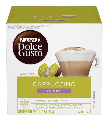 Cápsulas Nescafé Dolce Gusto Cappuccino Skinny 16 Un